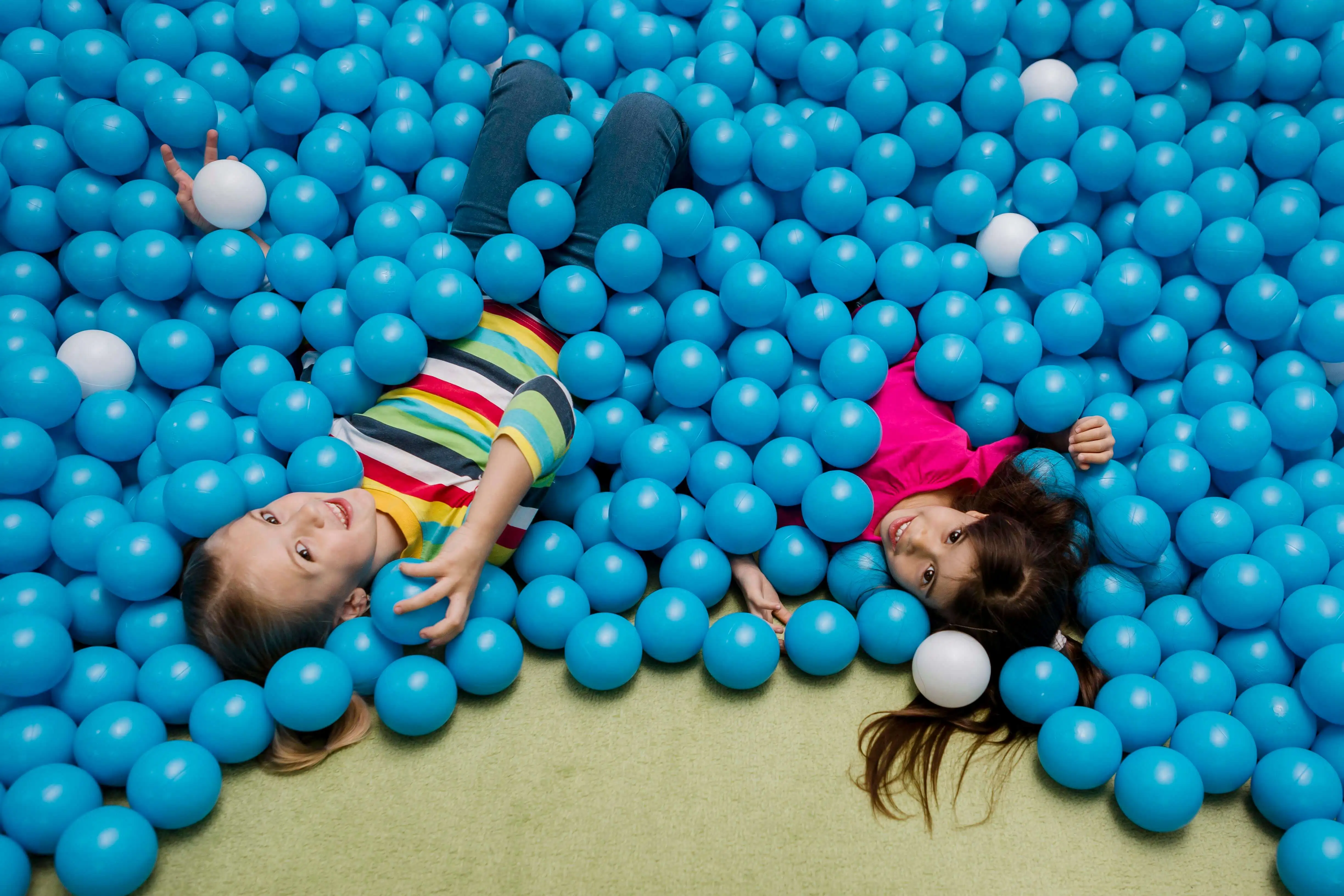 kids playing in the ball pit